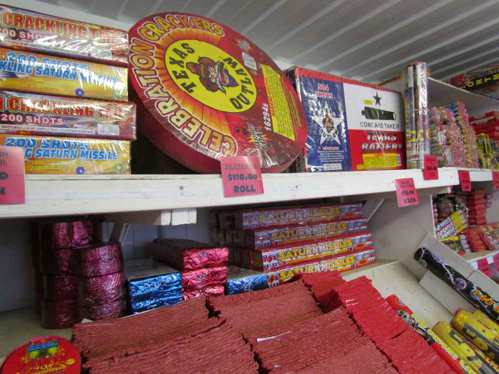Firecrackers and large Firecracker Roll at Madison Gardens Nursery, Spring, TX