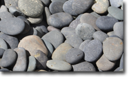 Large Mexico Beach Pebbles at Madison Gardens Nursery, Spring, TX