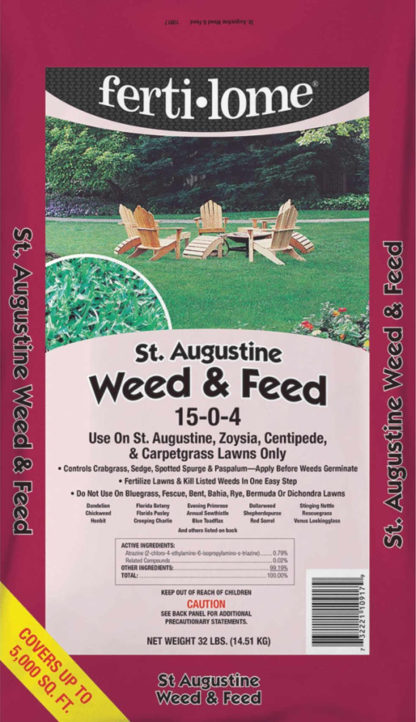 Ferti-lome's Weed & Feed for St. Augustine Grass.